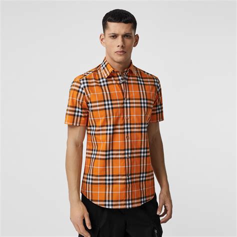 burberry cotton poplin shirt|Burberry check shirts for men.